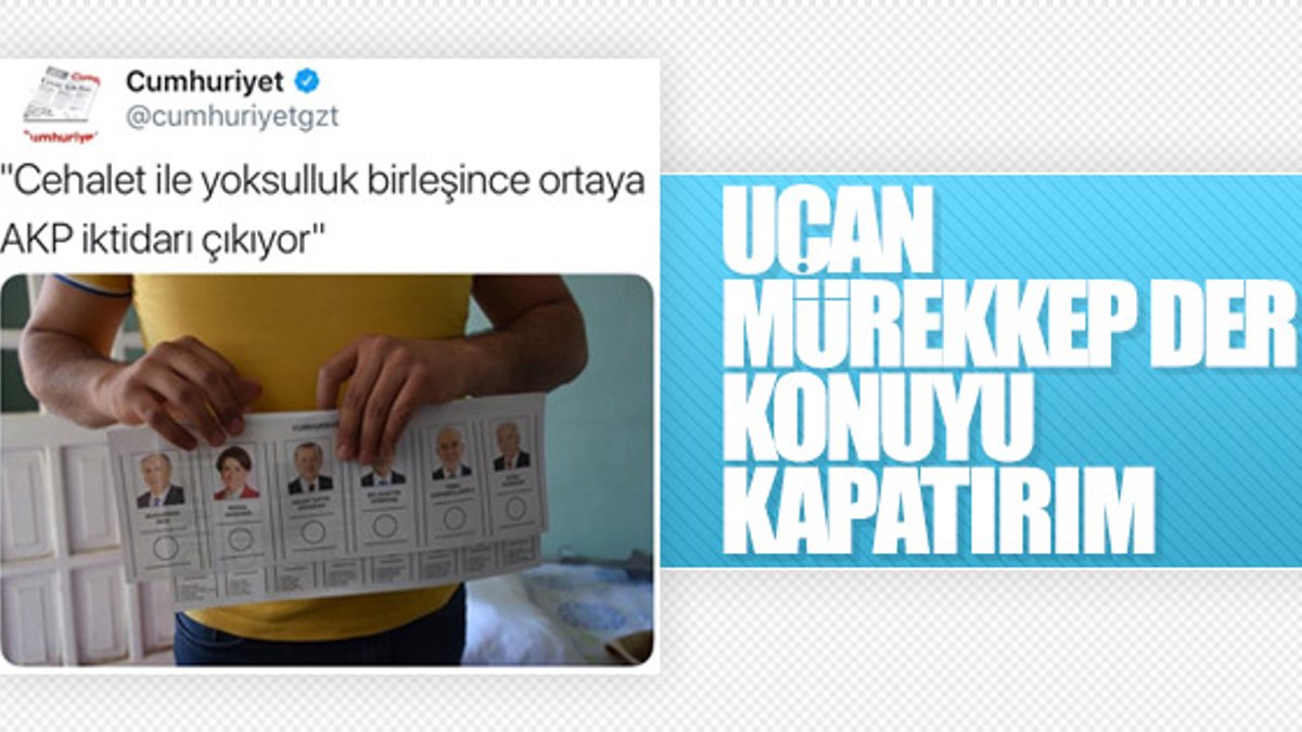 Cumhuriyet AK Parti'ye oy verenleri yine yaftaladı