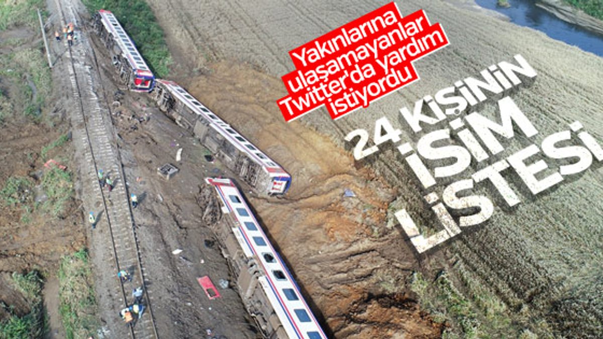 Tren kazasında hayatını kaybedenlerin isimleri