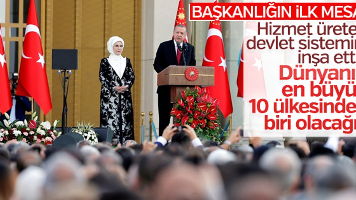 Başkan Erdoğan'ın ilk konuşması