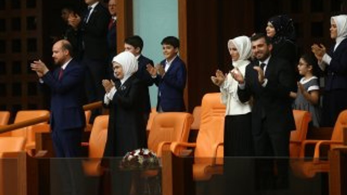 Başkan Erdoğan'ın yemin töreninde aile tam kadro locada