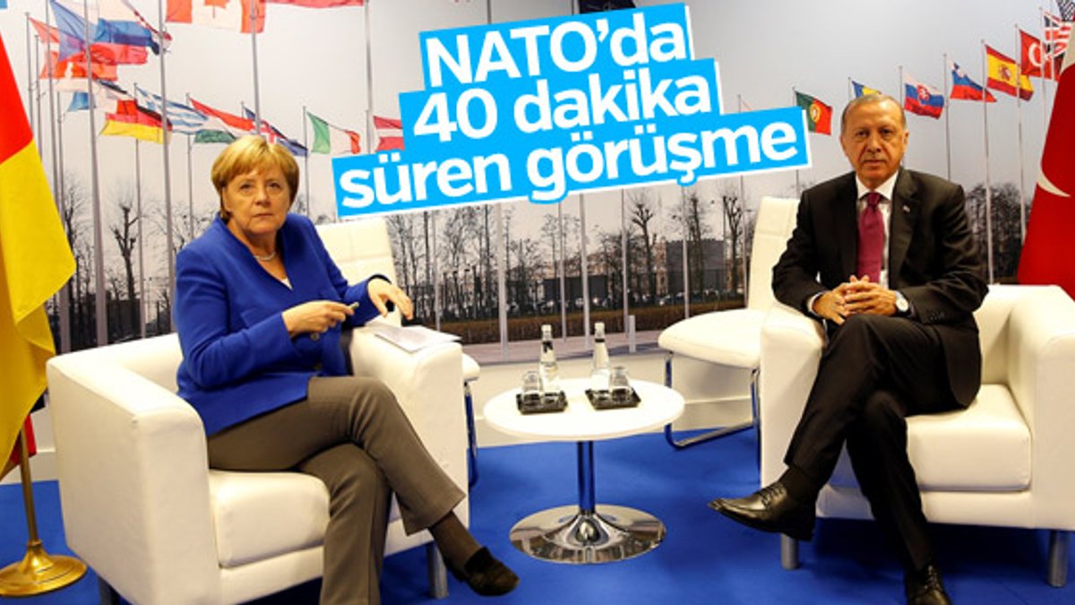 NATO'da Erdoğan-Merkel görüşmesi