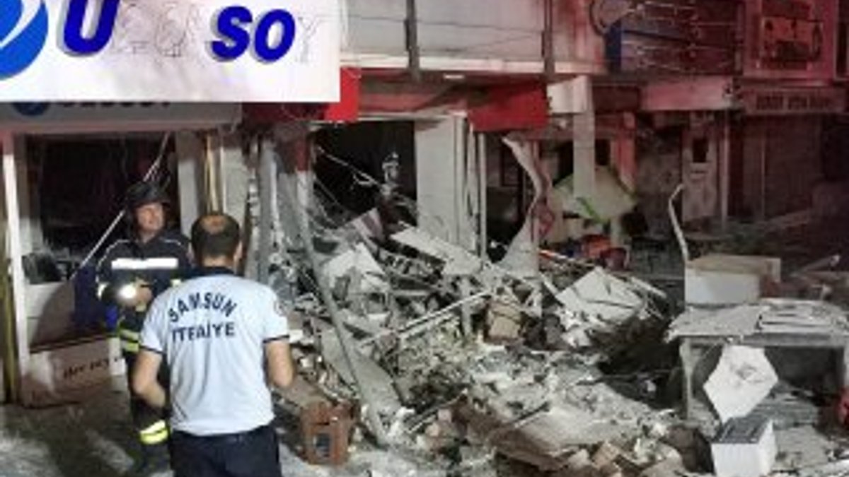 Samsun'da patlama: 5 iş yeri zarar gördü