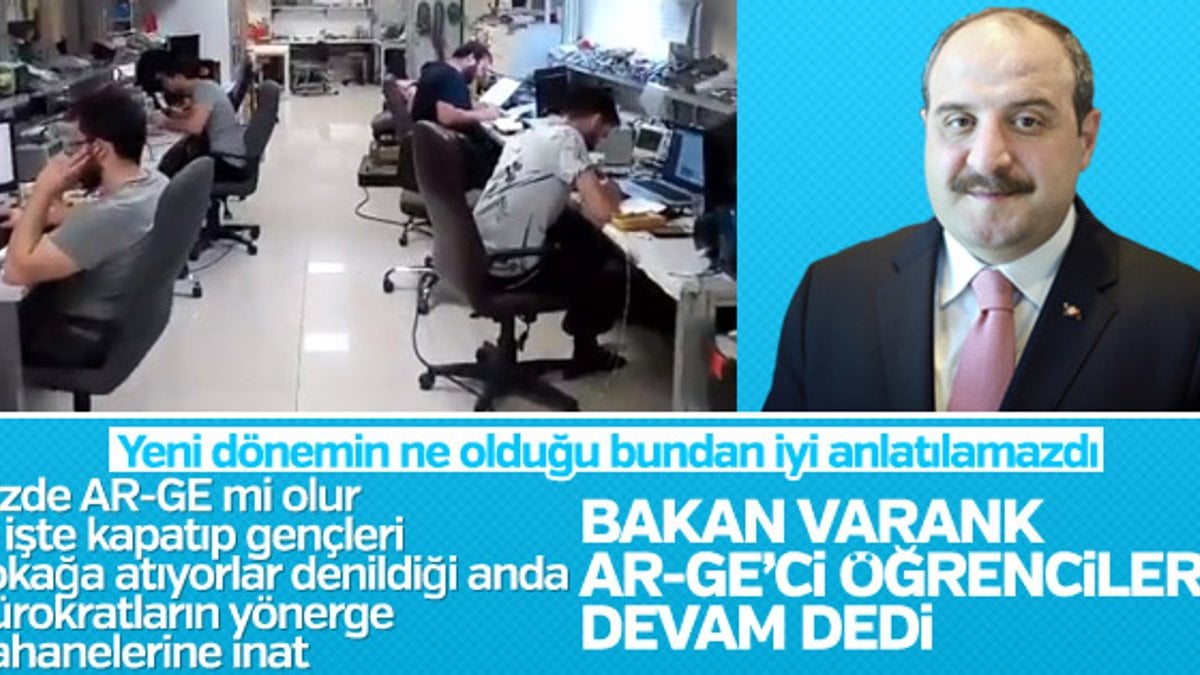 Bakan Varank, Ar-Ge laboratuvarının kapanmasını engelledi