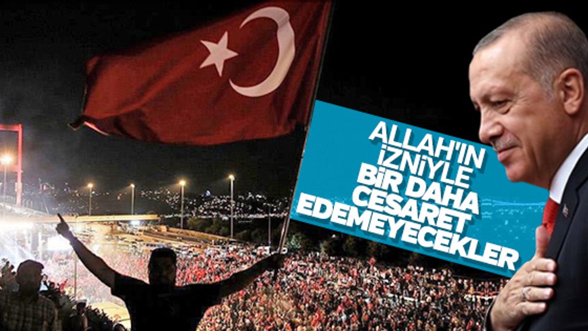 Erdoğan: 15 Temmuz'da demokrasinin şerefini kurtardık