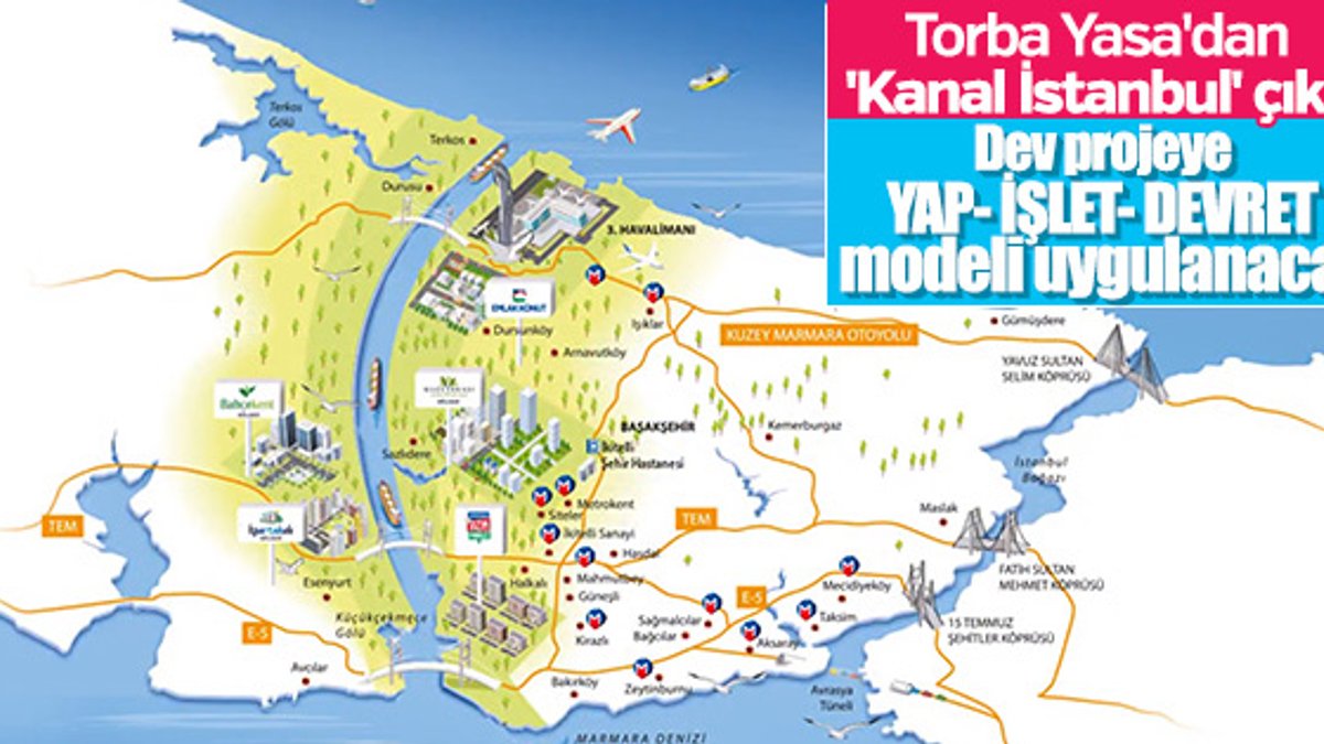 Kanal İstanbul'a yap- işlet- devret modeli