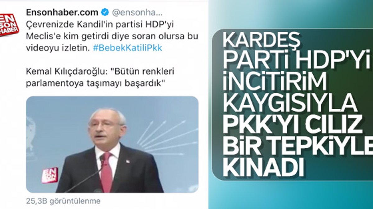Kılıçdaroğlu PKK'yı kınadığını söyledi
