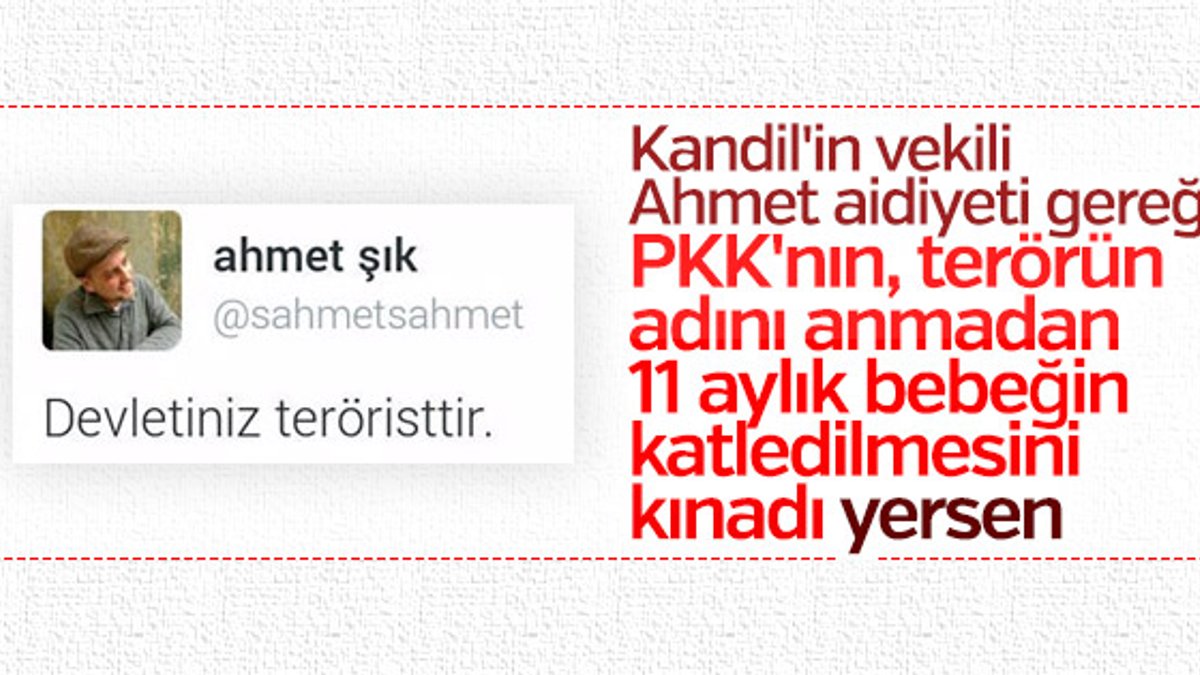 Ahmet Şık terör örgütü PKK'yı kınayamadı