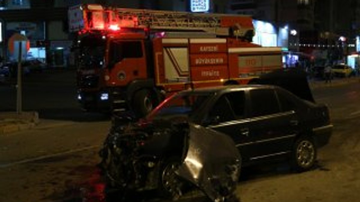 Kayseri'deki kazada itfaiye erleri büyük patlamayı önledi