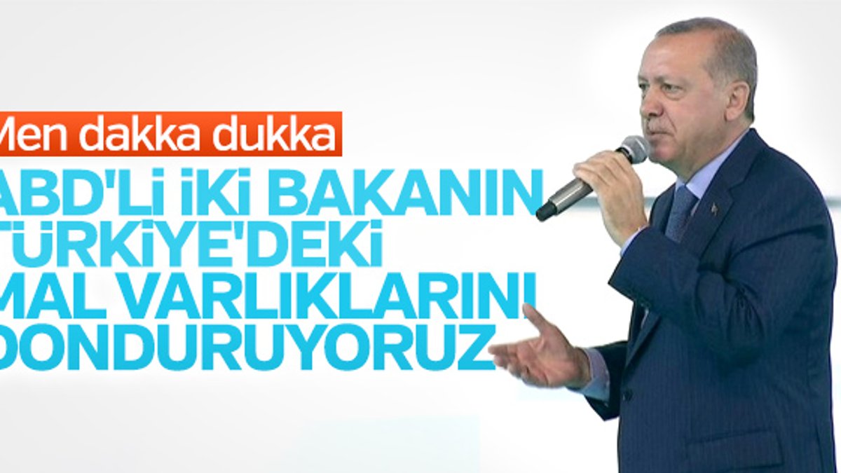 Başkan Erdoğan ABD'ye yaptırım uygulanacağını açıkladı