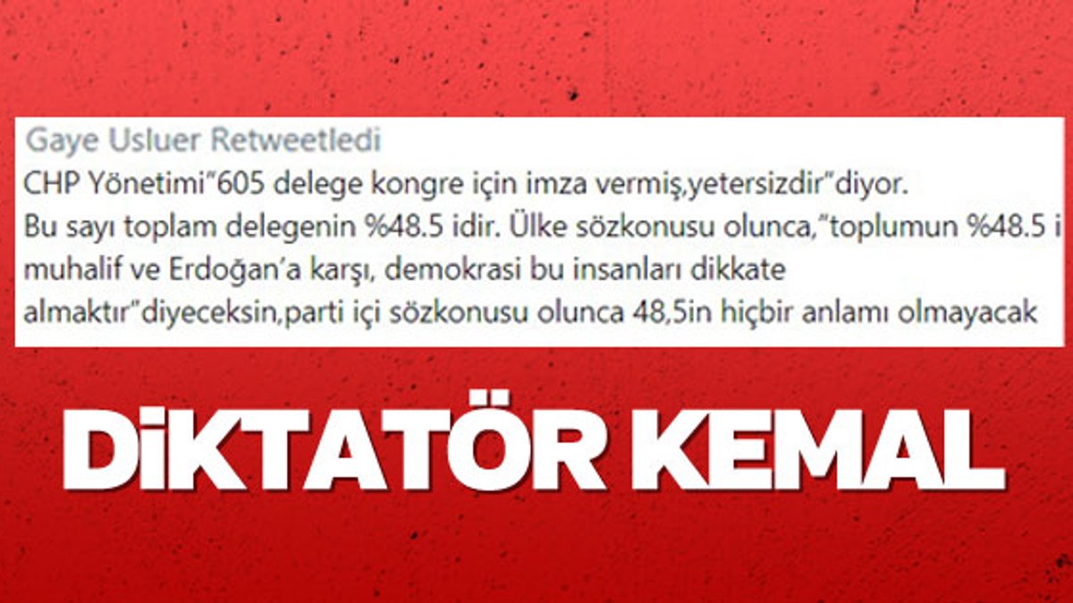 Kemal Kılıçdaroğlu diktatörlüğü