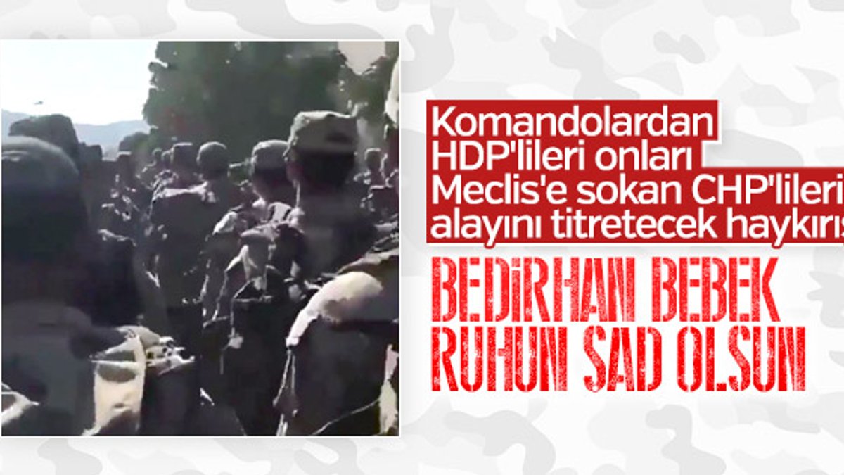 Komandolar PKK'nın kurbanı Bedirhan bebeği andı