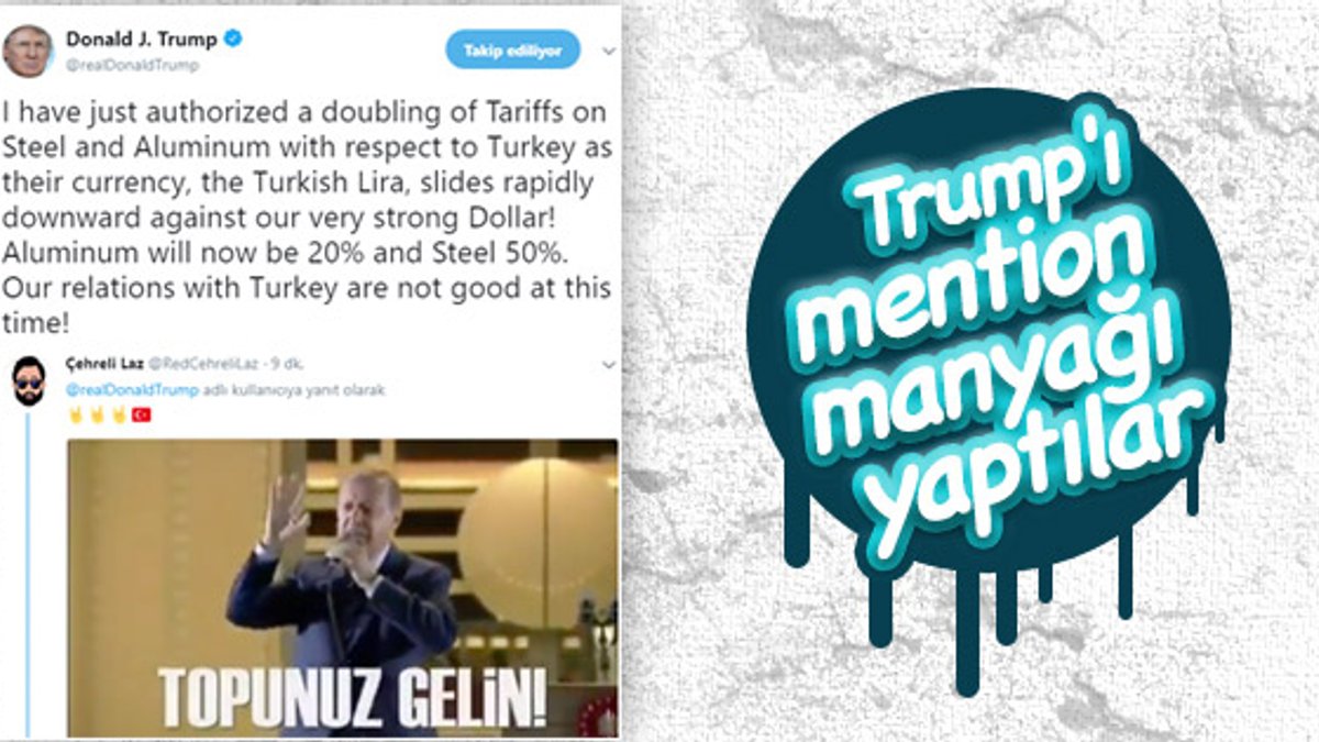 Trump'ın sözlerine Türk kullanıcılarından cevap