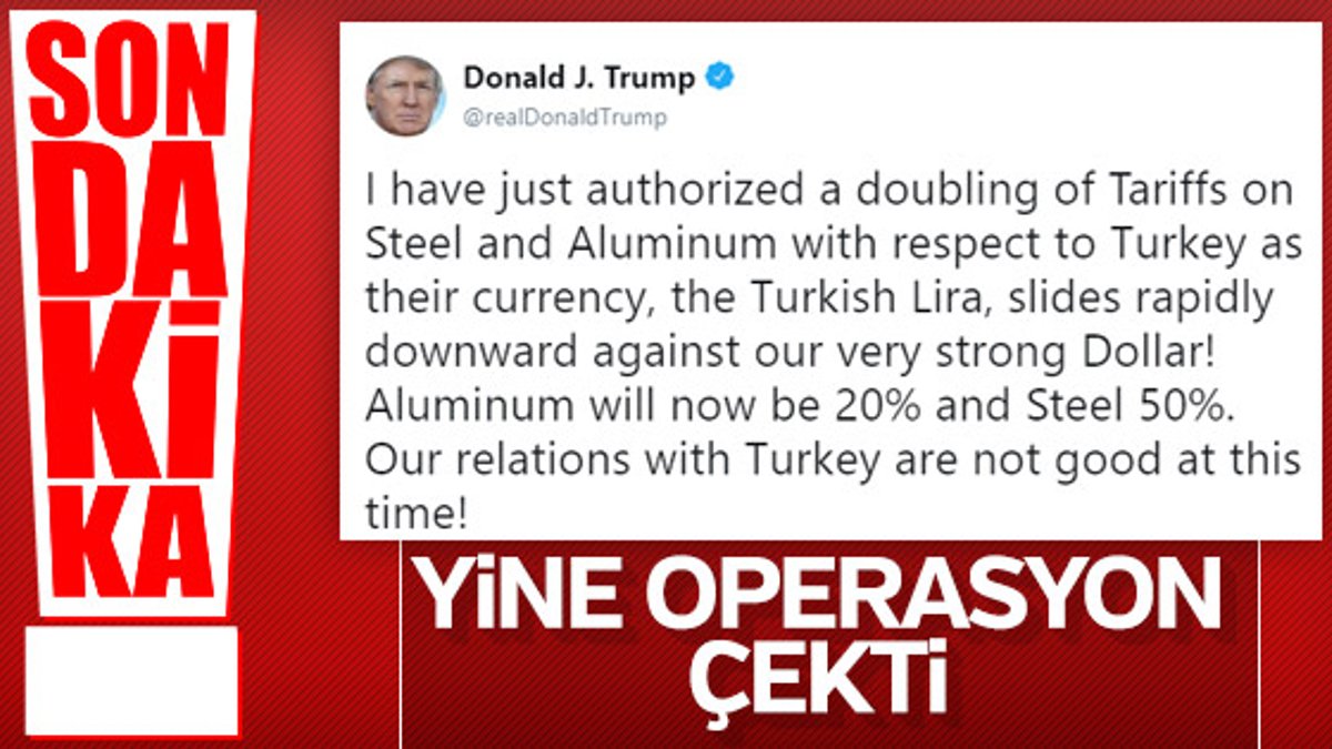 Trump: Türkiye ile ilişkilerimiz iyi değil