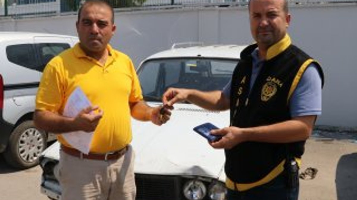 Adana'da çalınan otomobil yakıt hesabıyla bulundu