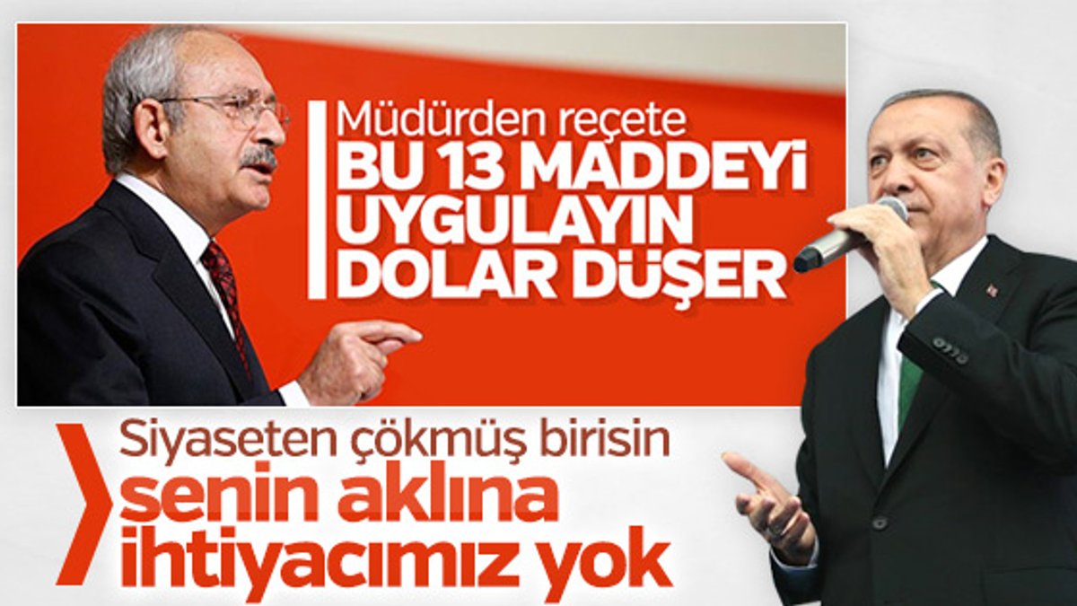 Erdoğan: Kılıçdaroğlu'nun derdi başka