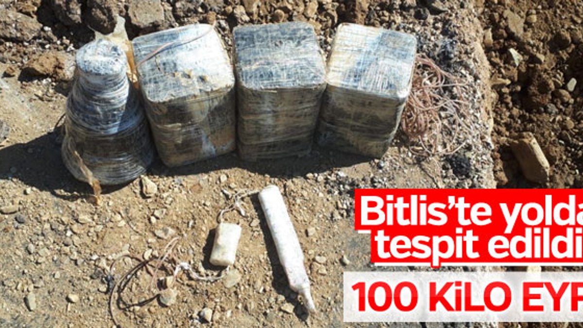 Bitlis'te yola gömülmüş 100 kilo EYP tespit edildi