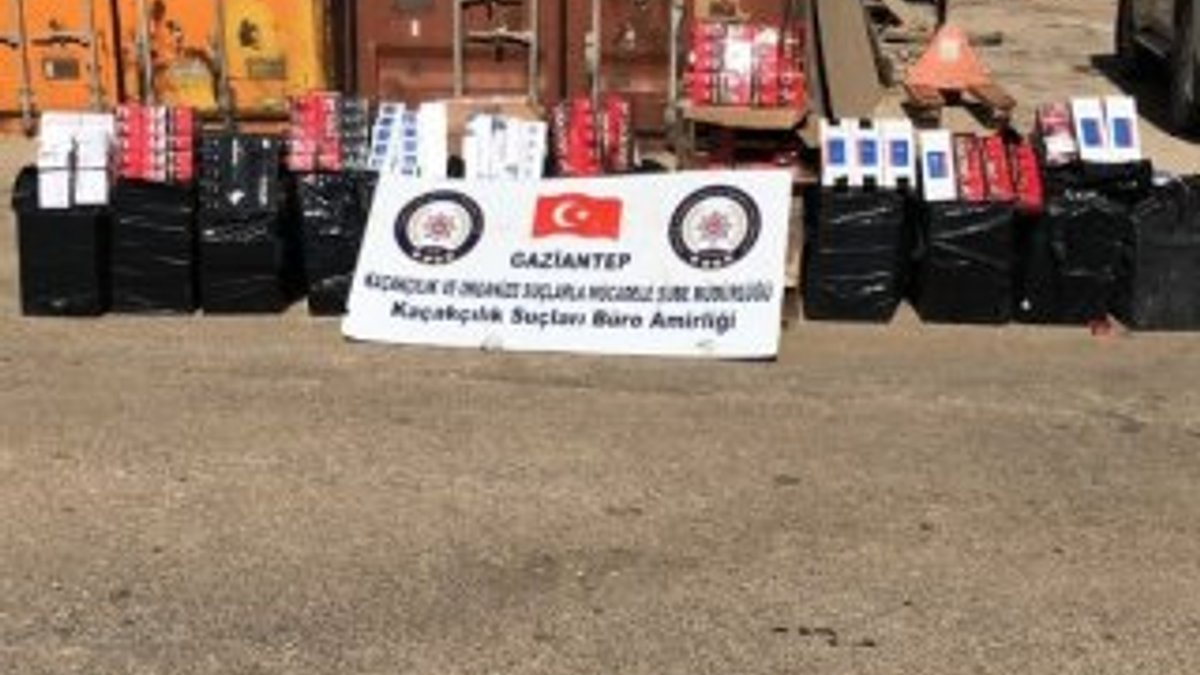 Gaziantep'te 19 bin paket gümrük kaçağı sigara yakalandı