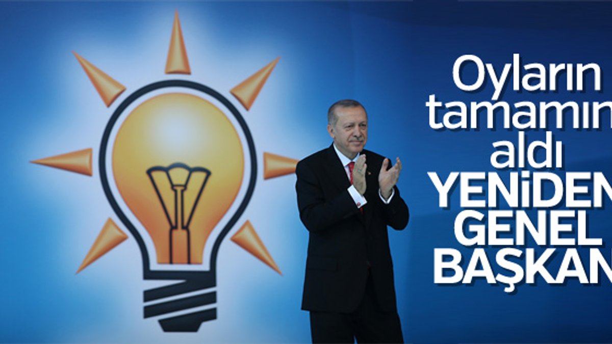 Erdoğan, bir kez daha AK Parti Genel Başkanı seçildi