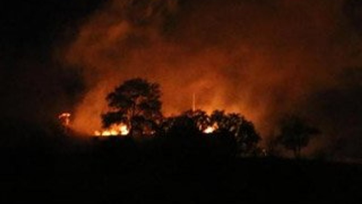 Erzincan'da askeri bölgede yangın