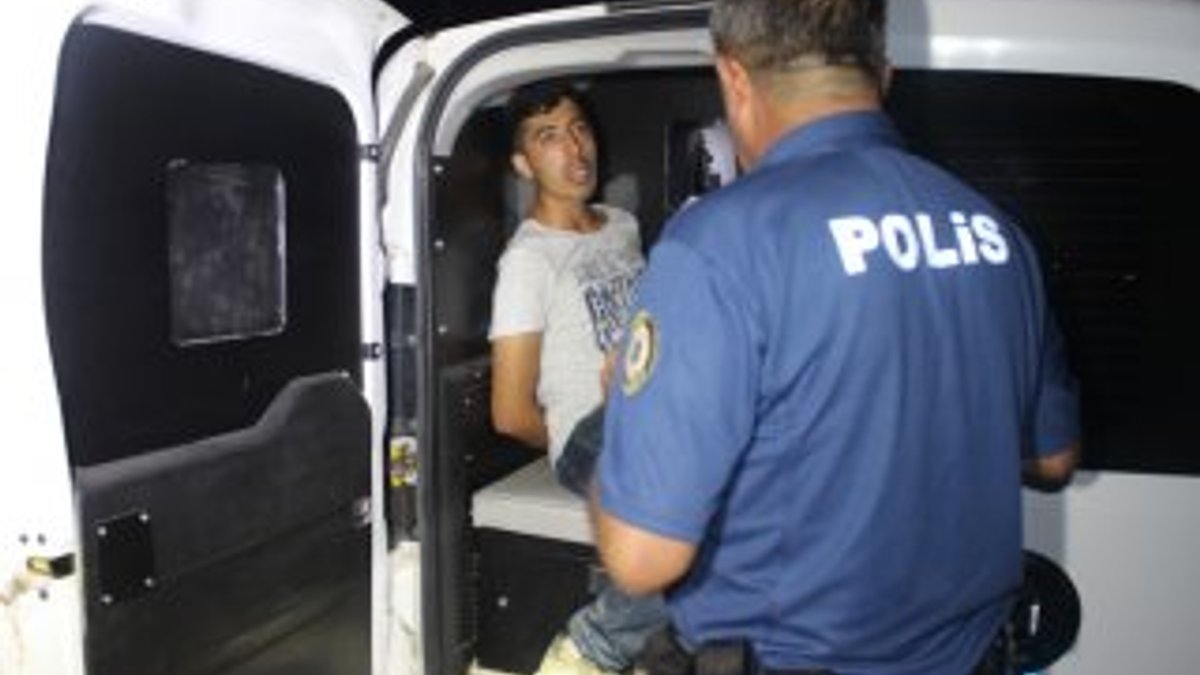 Adana'da bir genç girdiği iş yerinde yakalandı