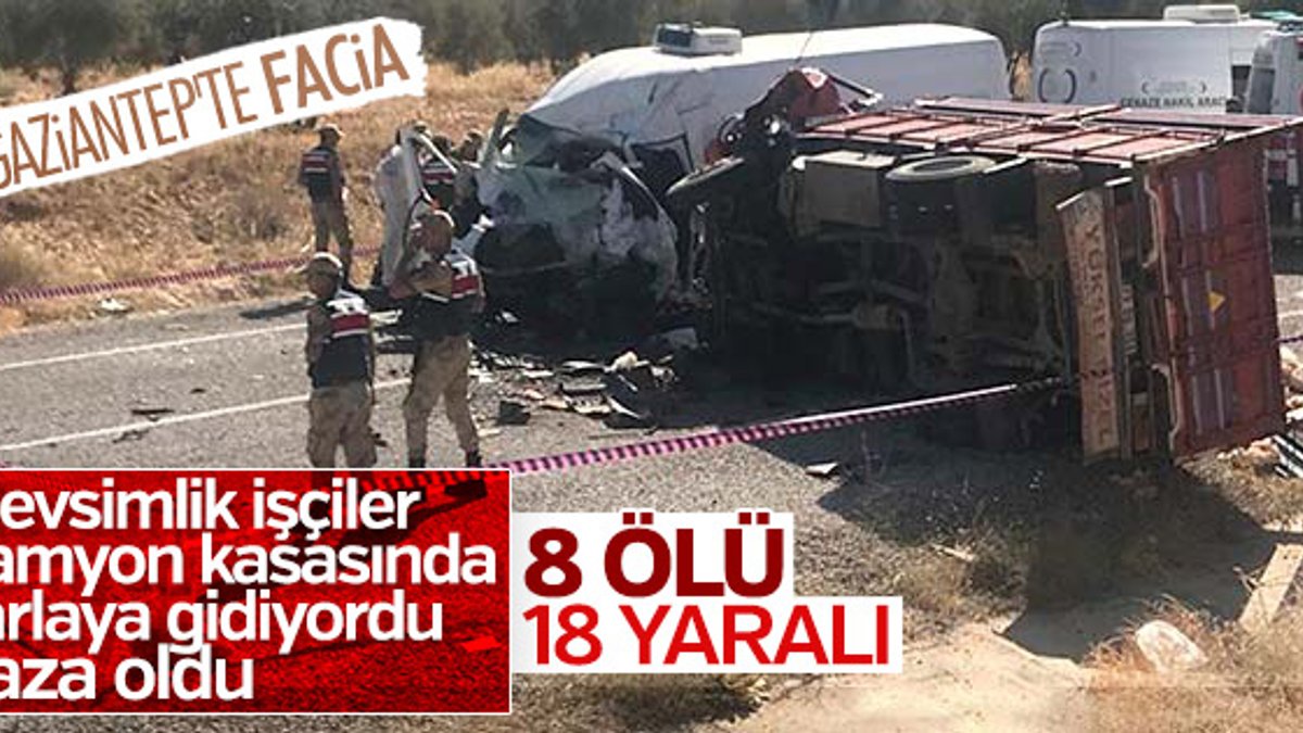 Gaziantep'te feci kaza: 8 ölü