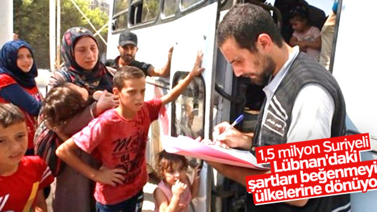 Lübnan'da yaşayan Suriyeliler ülkelerine dönüyor