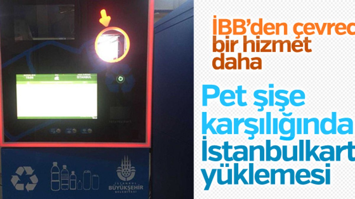 İBB'den pet şişeyle İstanbulkart yükleme makinesi