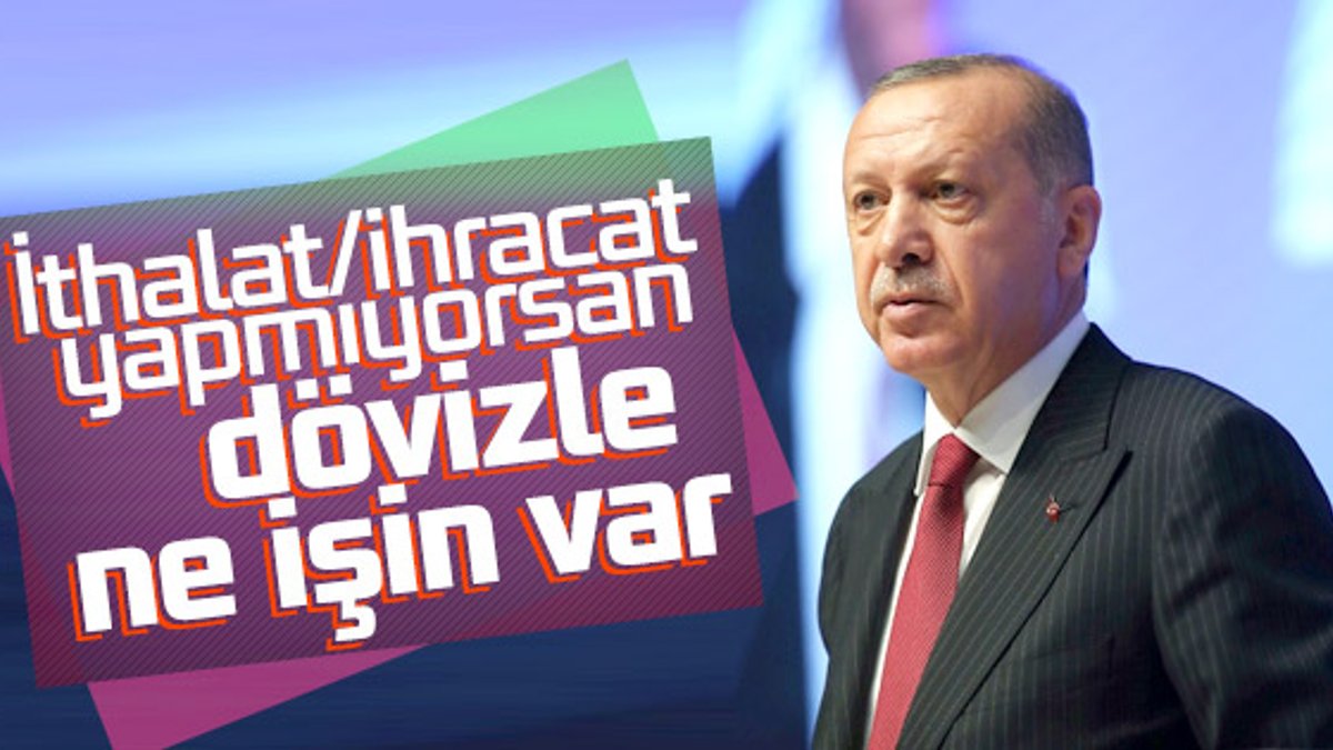 Başkan Erdoğan: Dışarıya işi olmayanın dövizle yolu kesişmemeli