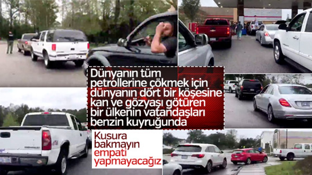 ABD'de kasırga nedeniyle uzun benzin kuyrukları oluştu