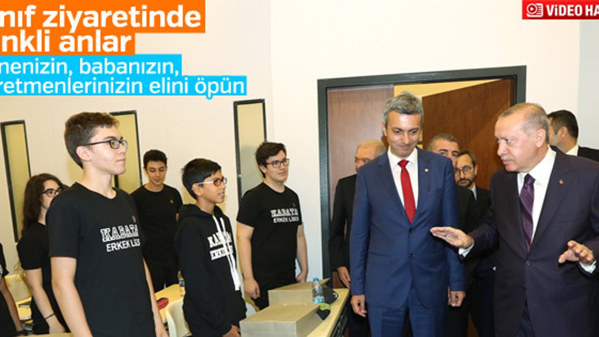 Başkan Erdoğan'dan öğrencilere el öpme tavsiyesi