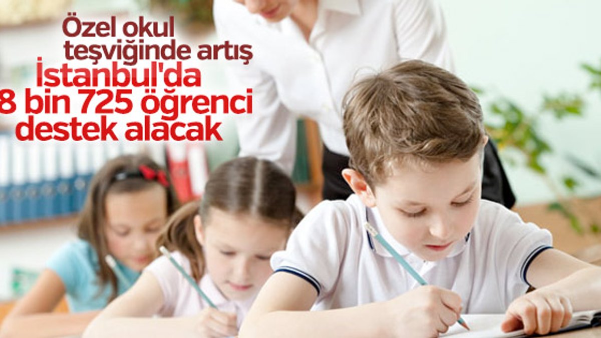 İstanbul'da 18 bin 725 öğrenci özel okul teşviği alacak