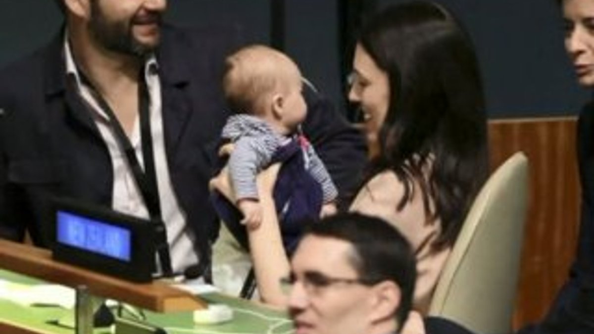 Yeni Zelanda Başbakanı BM Zirvesi'ne bebeğiyle geldi