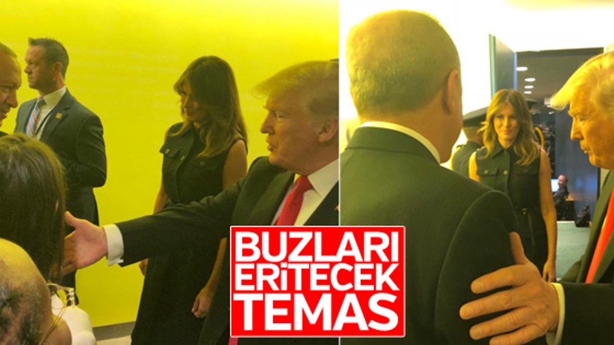 Erdoğan, Trump'la görüştü