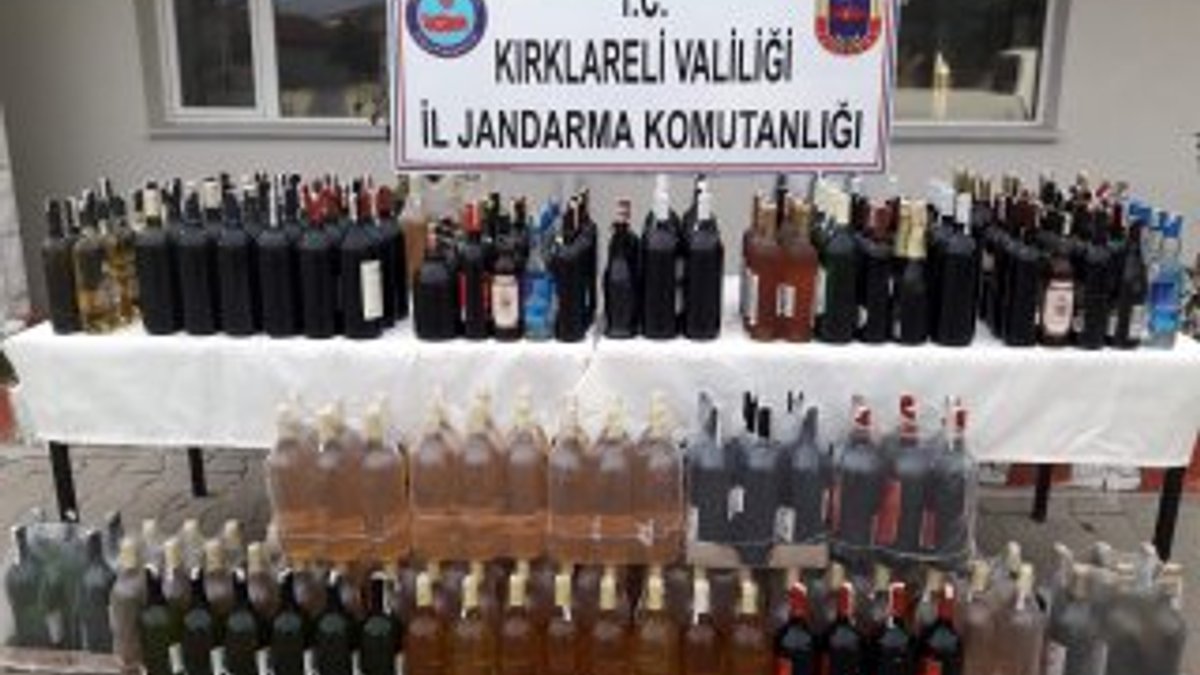 Kırklareli’nde 323 litre sahte içki yakalandı