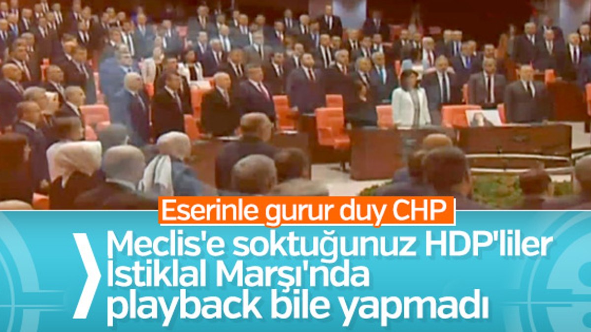 HDP'liler İstiklal Marşı okumadı