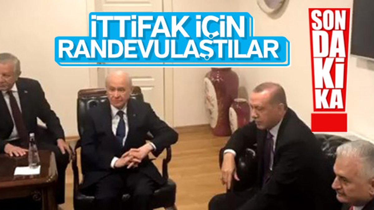 Meclis'te Erdoğan-Bahçeli görüşmesi