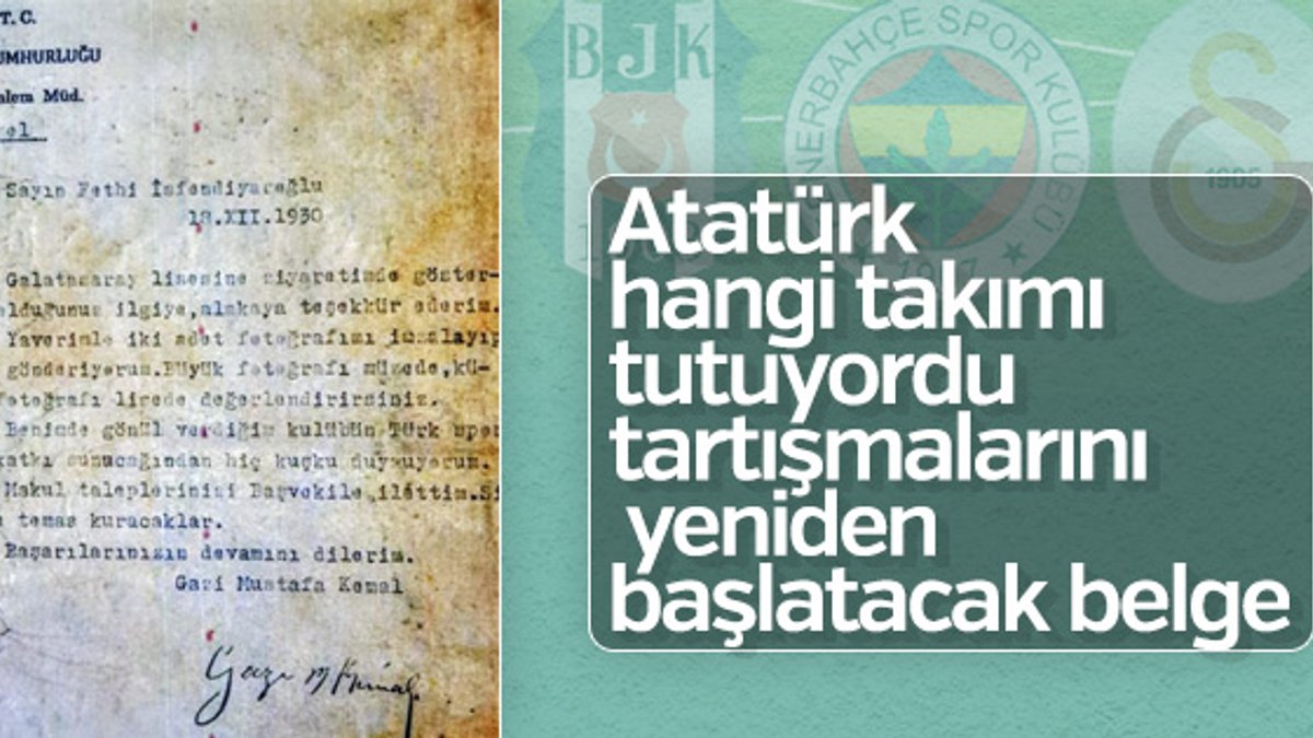 Galatasaraylıların paylaştığı Atatürk belgesi