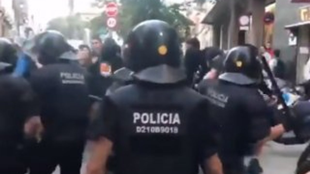 Katalonya'da polis şiddeti