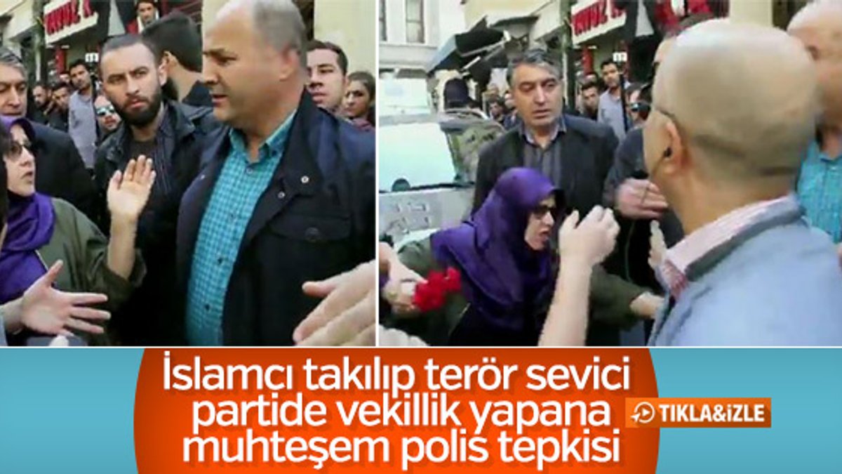 Taksim'de HDP'liler polisi provoke etti