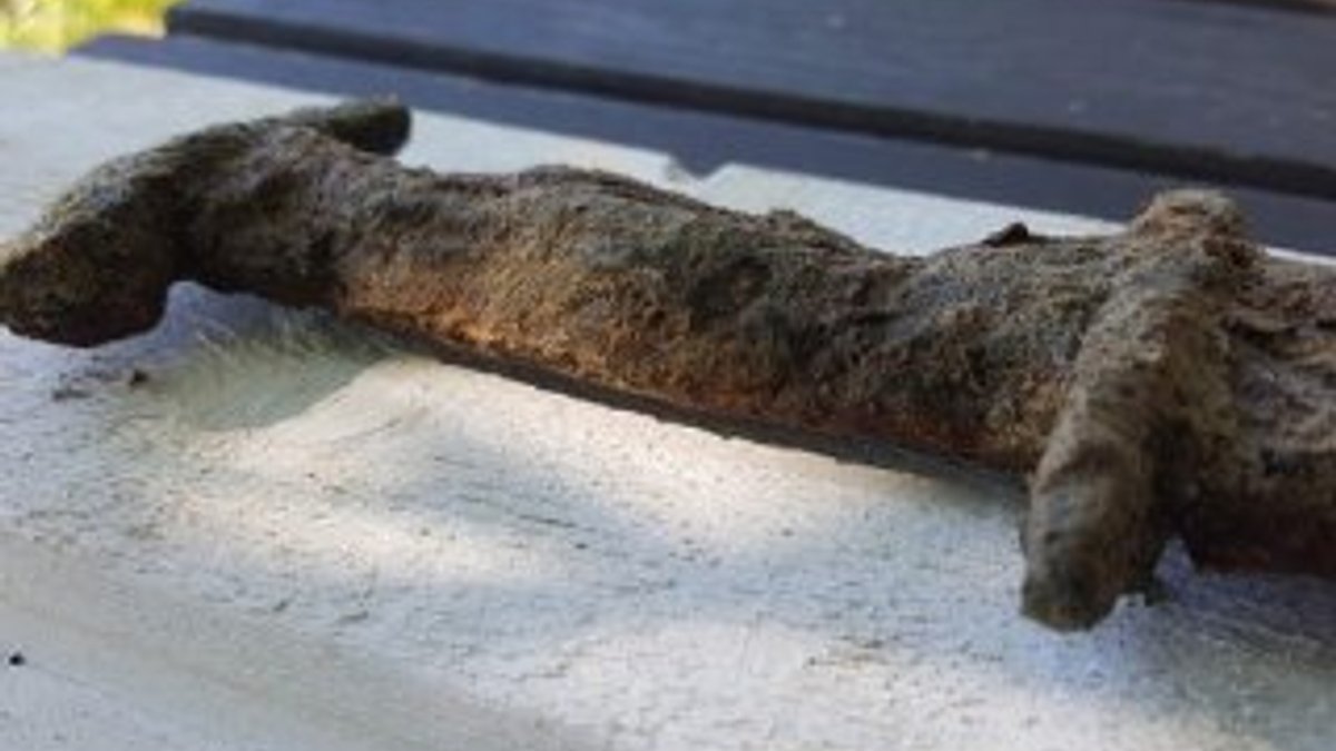 İsveç'te bir çocuk, gölde bin 500 yıllık kılıç buldu