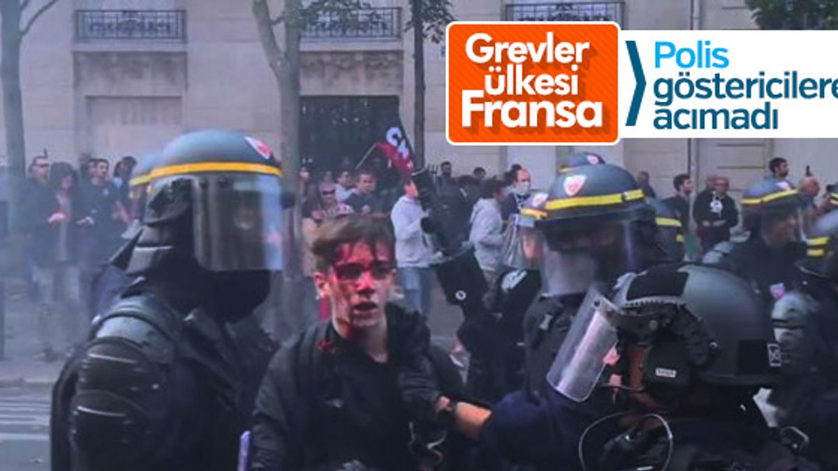 Fransa'da Macron ve hükümet karşıtı olaylı gösteri