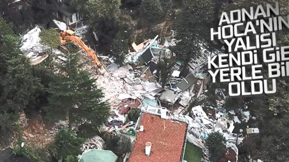 Adnan Oktar'ın villasındaki kaçak yapılar yıkıldı
