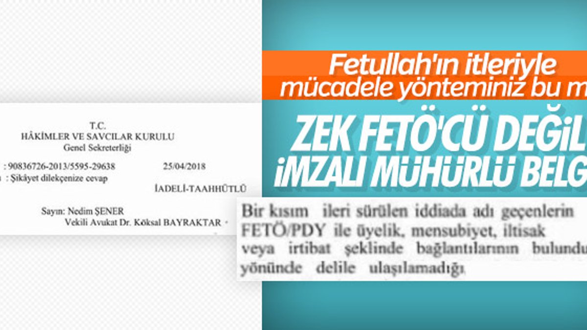Nedim Şener HSK'nin skandal Zekeriya Öz yazısını yayınladı