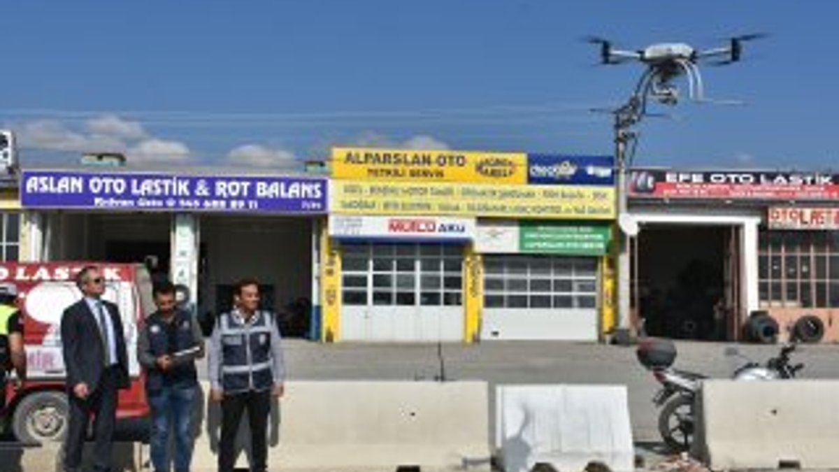 Kastamonu'da drone'lu trafik uygulaması