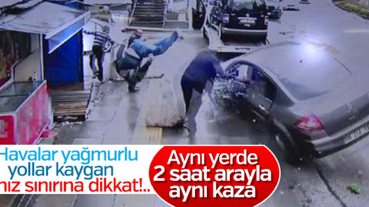 Ankara'da aynı yerde çifte kaza