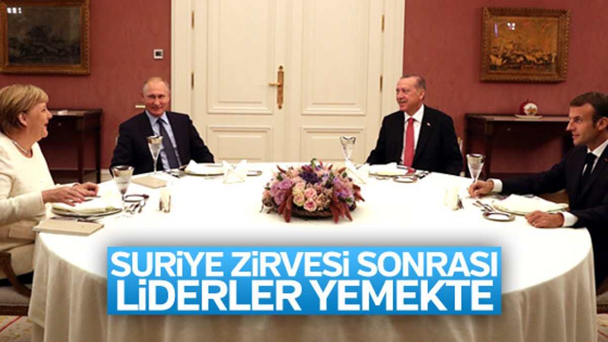 4’lü Suriye Zirvesi sonrası liderler yemekte buluştu