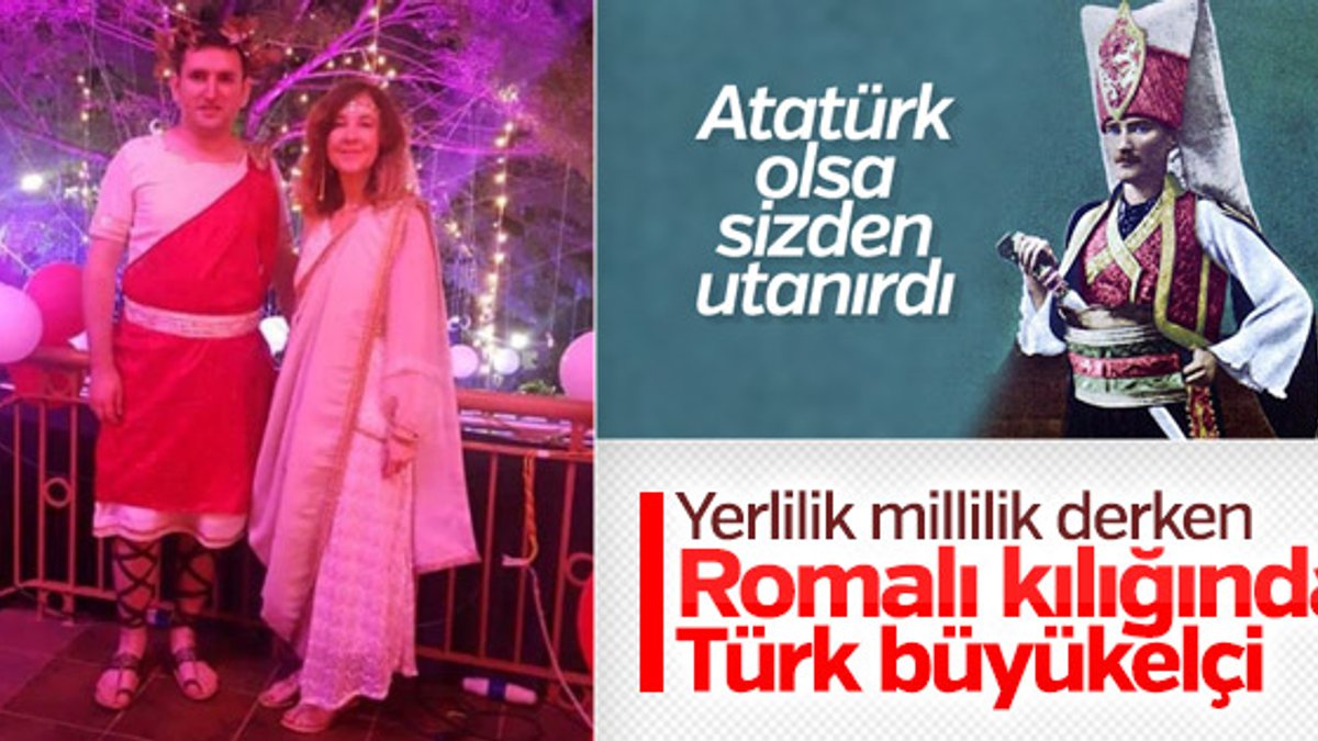 Türk Büyükelçi Romalı kıyafeti giydi