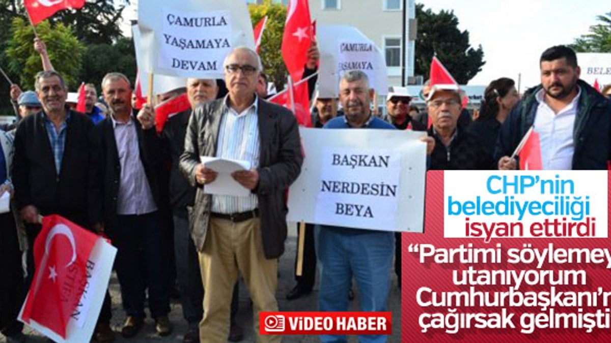 CHP'li belediyeye 'çalışmıyor' protestosu