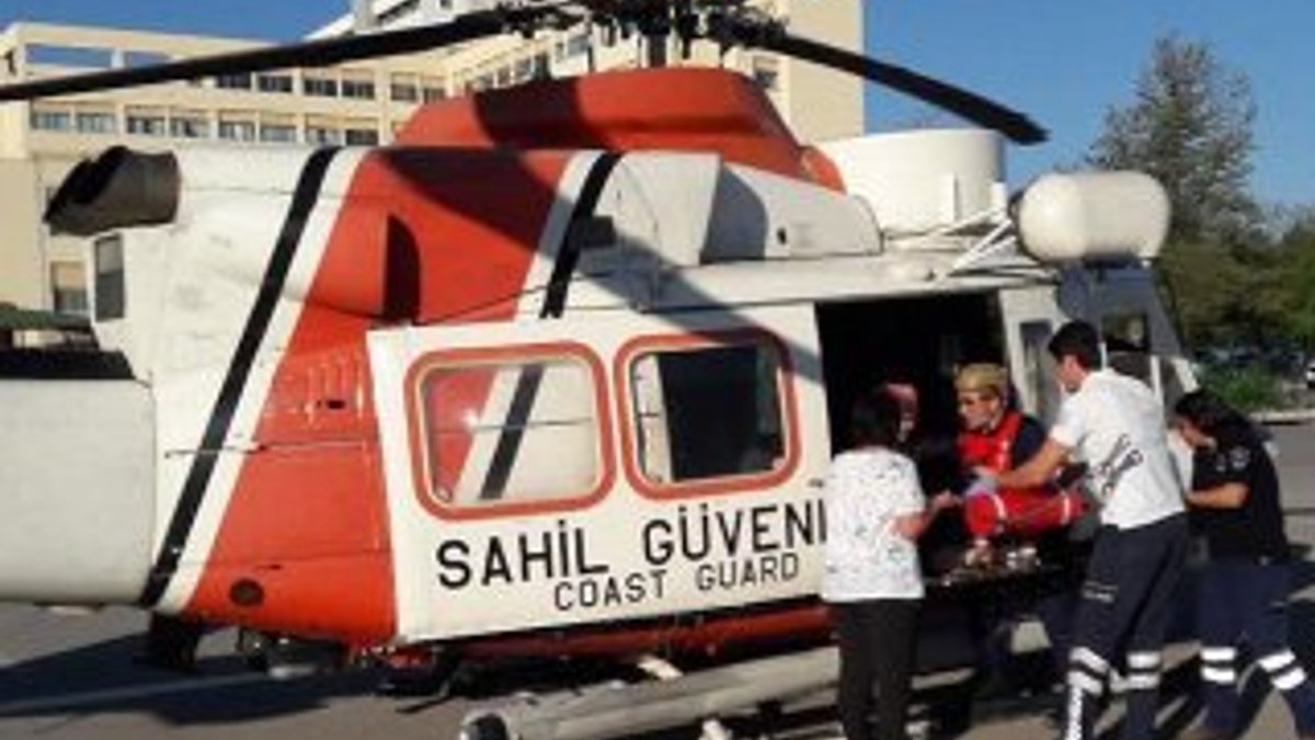 Dağda ayağı kırılan Ukraynalı helikopterle kurtarıldı