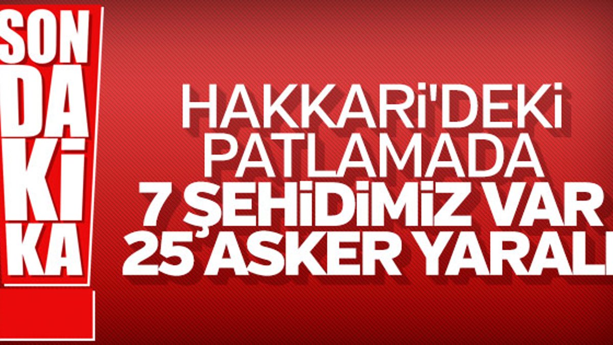 Başkan Erdoğan : 7 şehidimiz var